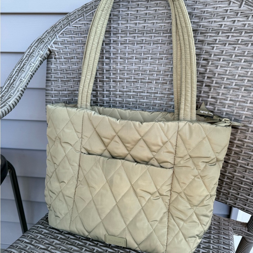 Vera Bradley Quilted Olive Tote Bag